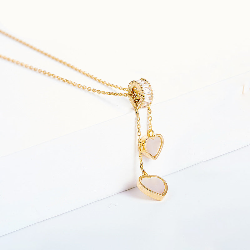 Evecoco Heart Shape Pendant With Circle