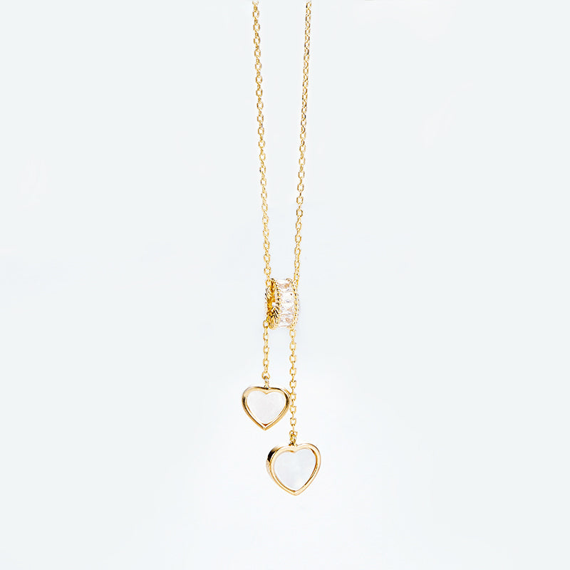 Evecoco Heart Shape Pendant With Circle