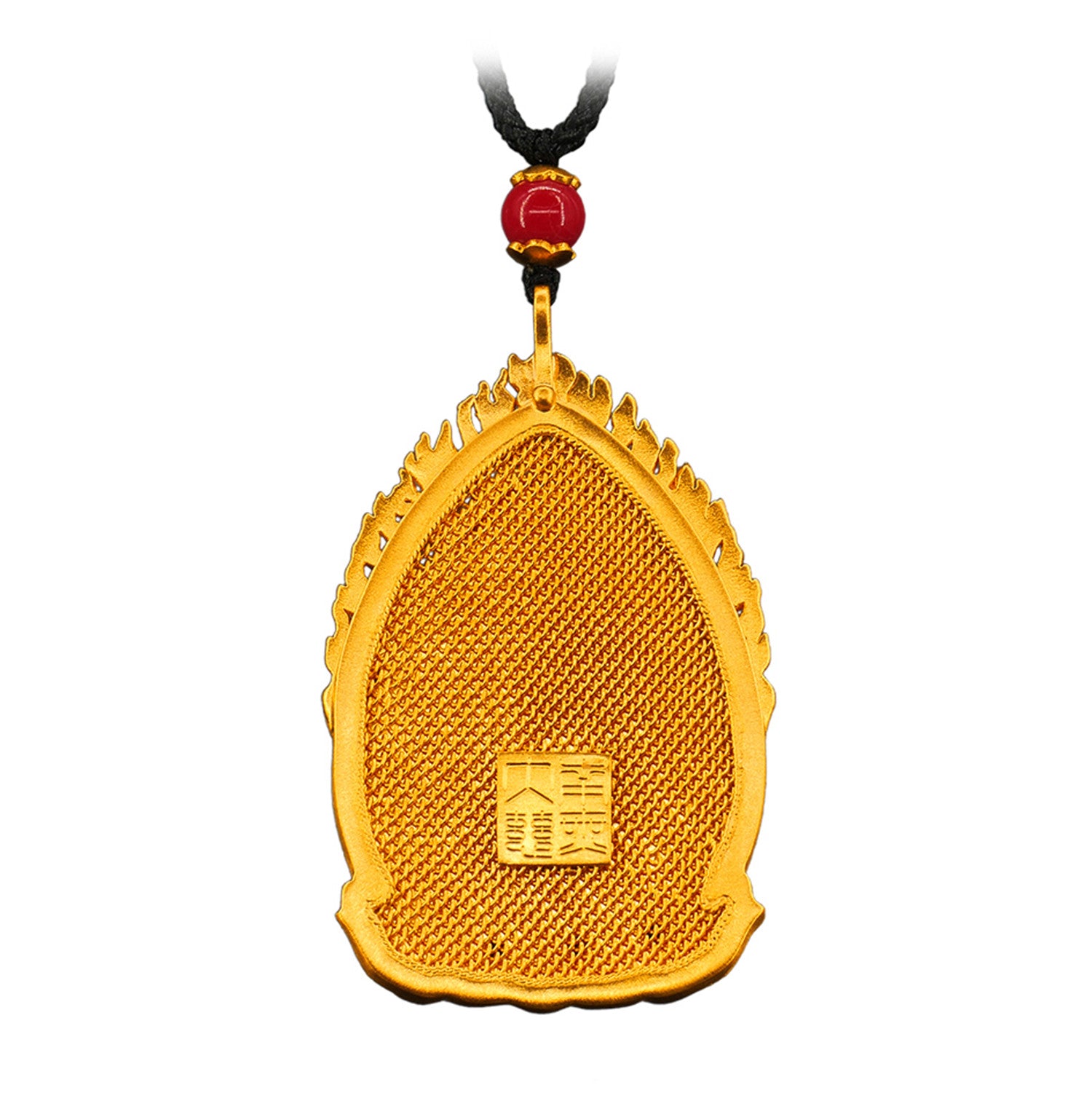 EVECOCO Full Gold Buddha Pendants,Hand Forging,Filigree,Fine Carving 50g