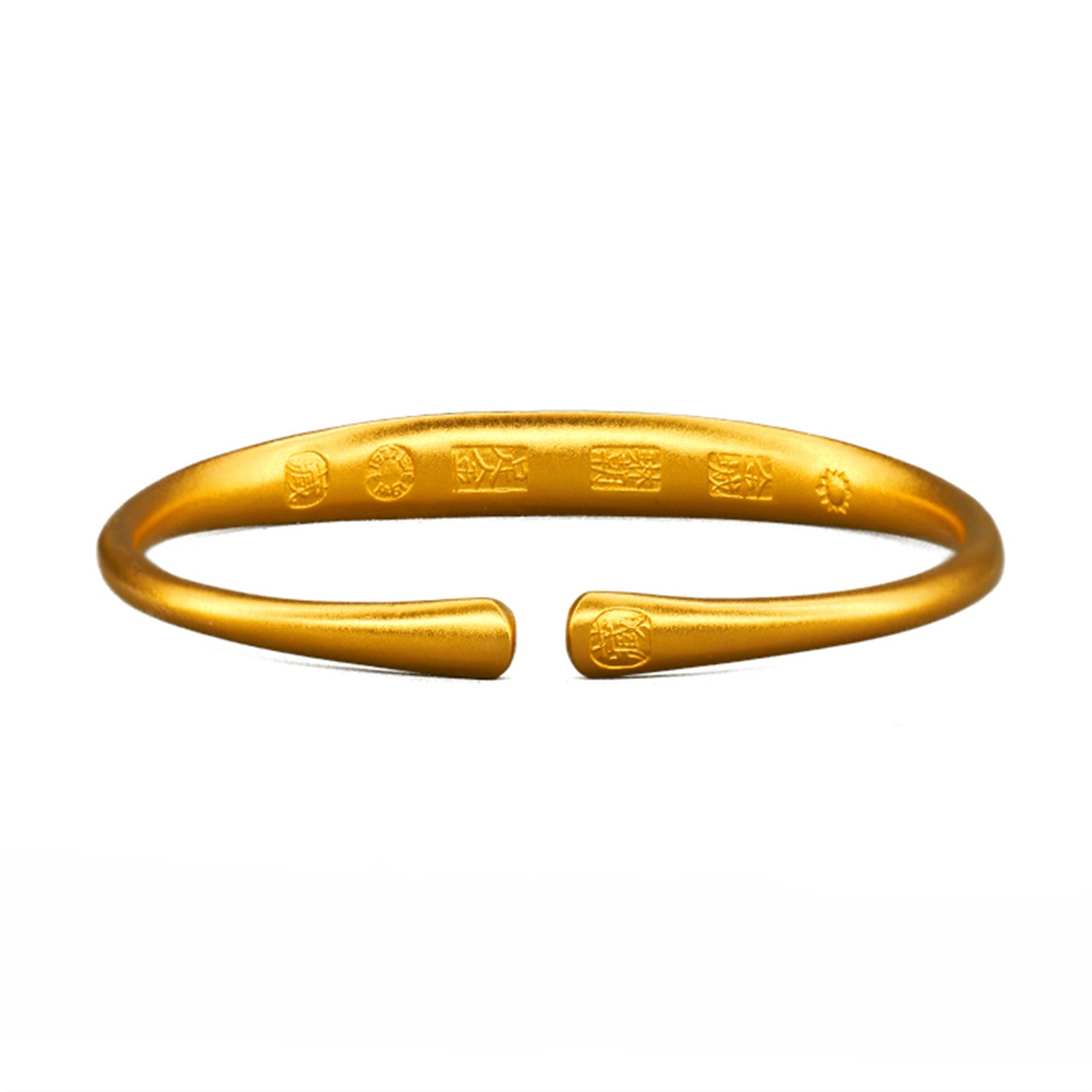 EVECOCO Full Gold Wedding Bracelet,For Female,Hand Forging Simplicity Fashion,45g