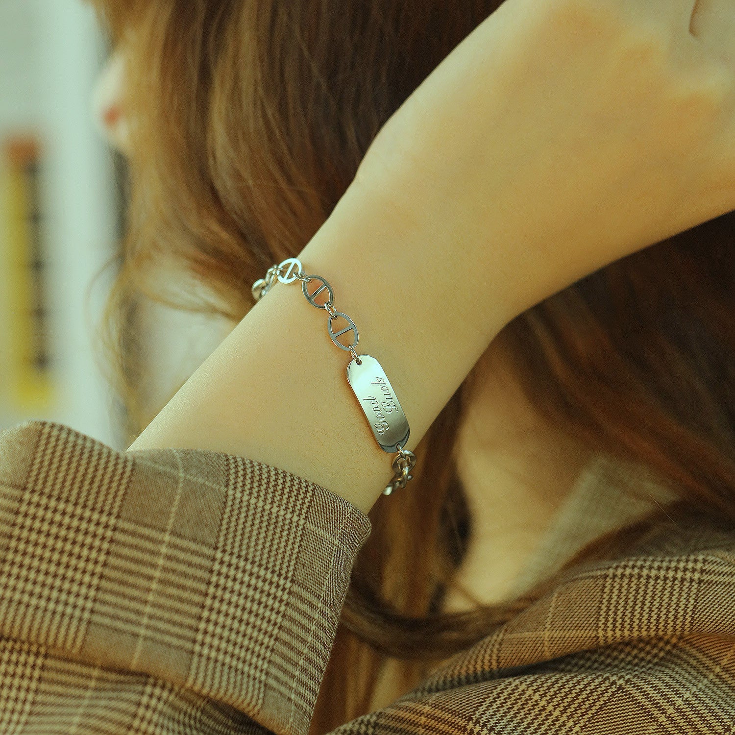 Light Luxury Bracelet,Cold Wind,Special Design,Titanium Steel,For Girl