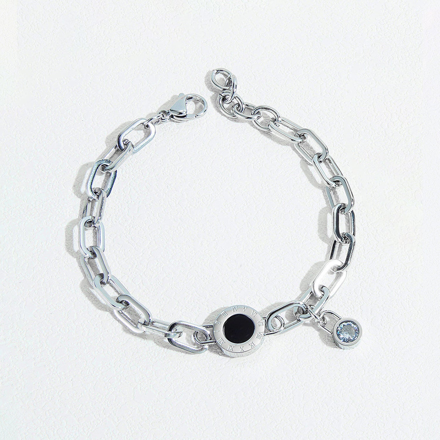 Roman Numeral Bracelet,Titanium Steel Women's Bracelet