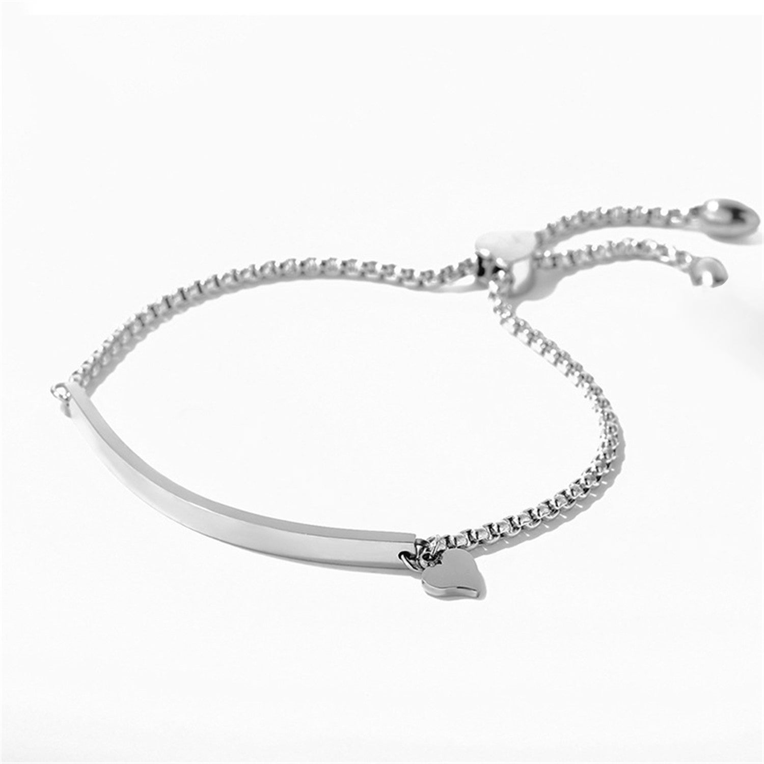 Titanium Steel Bracelet For Girl,Smooth Surface,Telescopic,Adjustable.